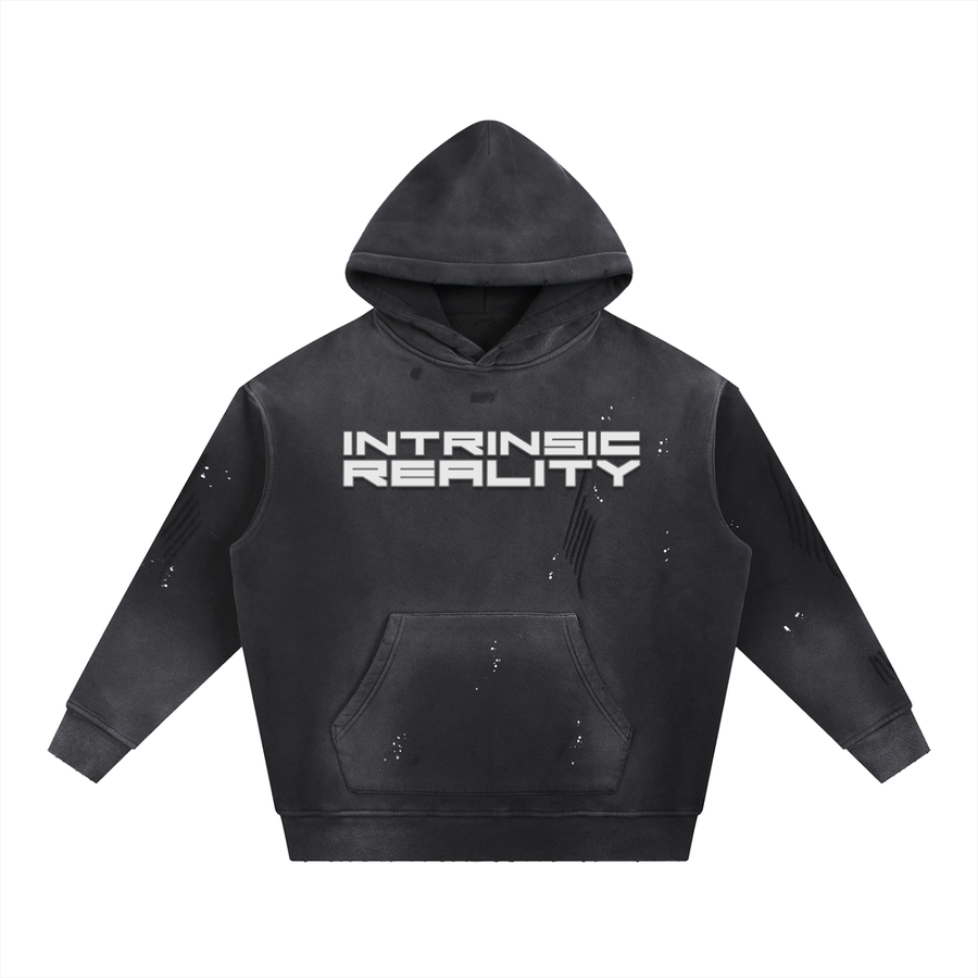 Intrinsic Reality Vintage Frayed Fleece Hoodie